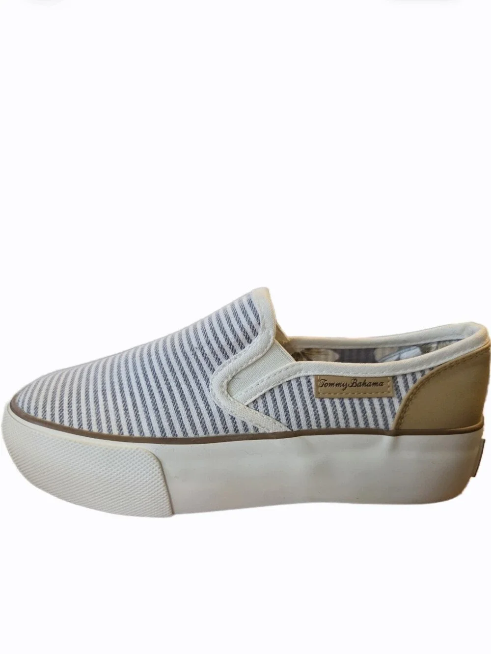 Tommy Bahama Platform Loafer Sneakers  Striped Slip-On Women's 6 NWT Resortwear